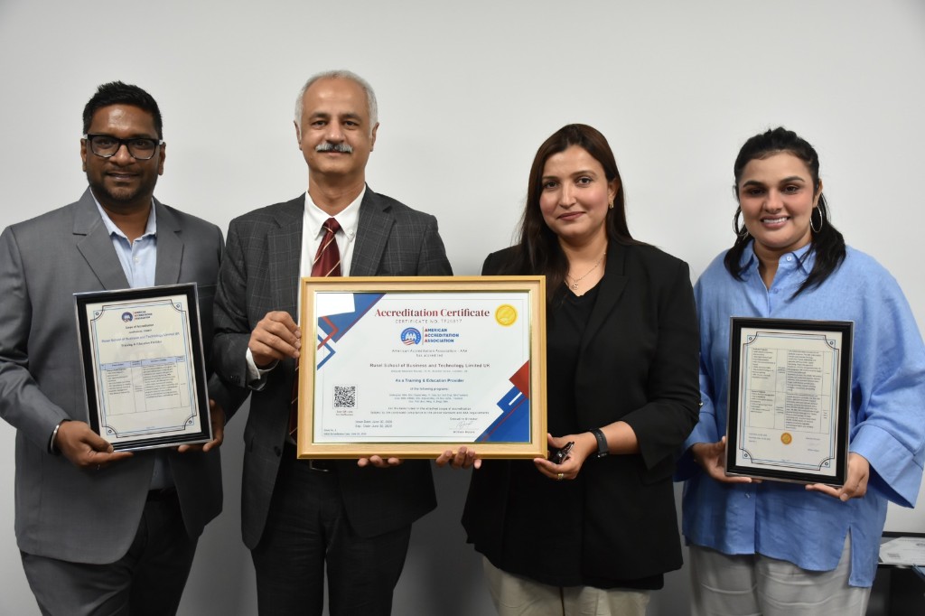 RSBT team with AAA accreditation certificates