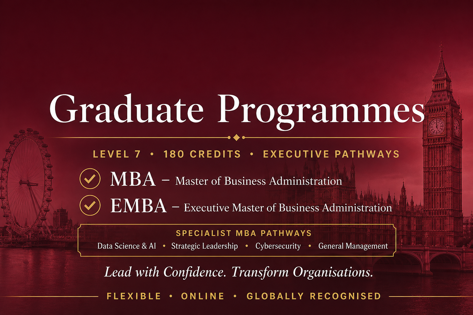 RSBT Graduate Programmes — MBA and Executive MBA