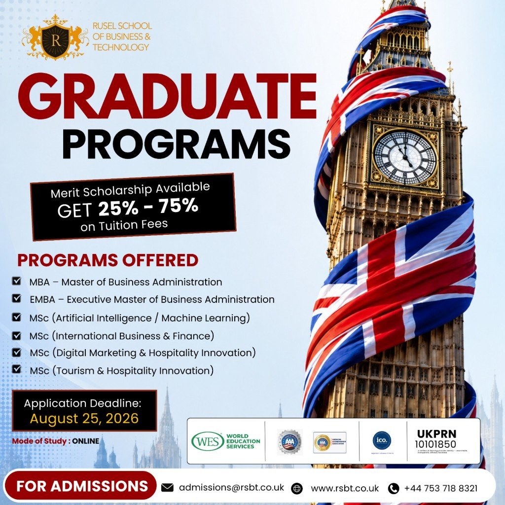 Graduate Programs — Rusel School of Business and Technology