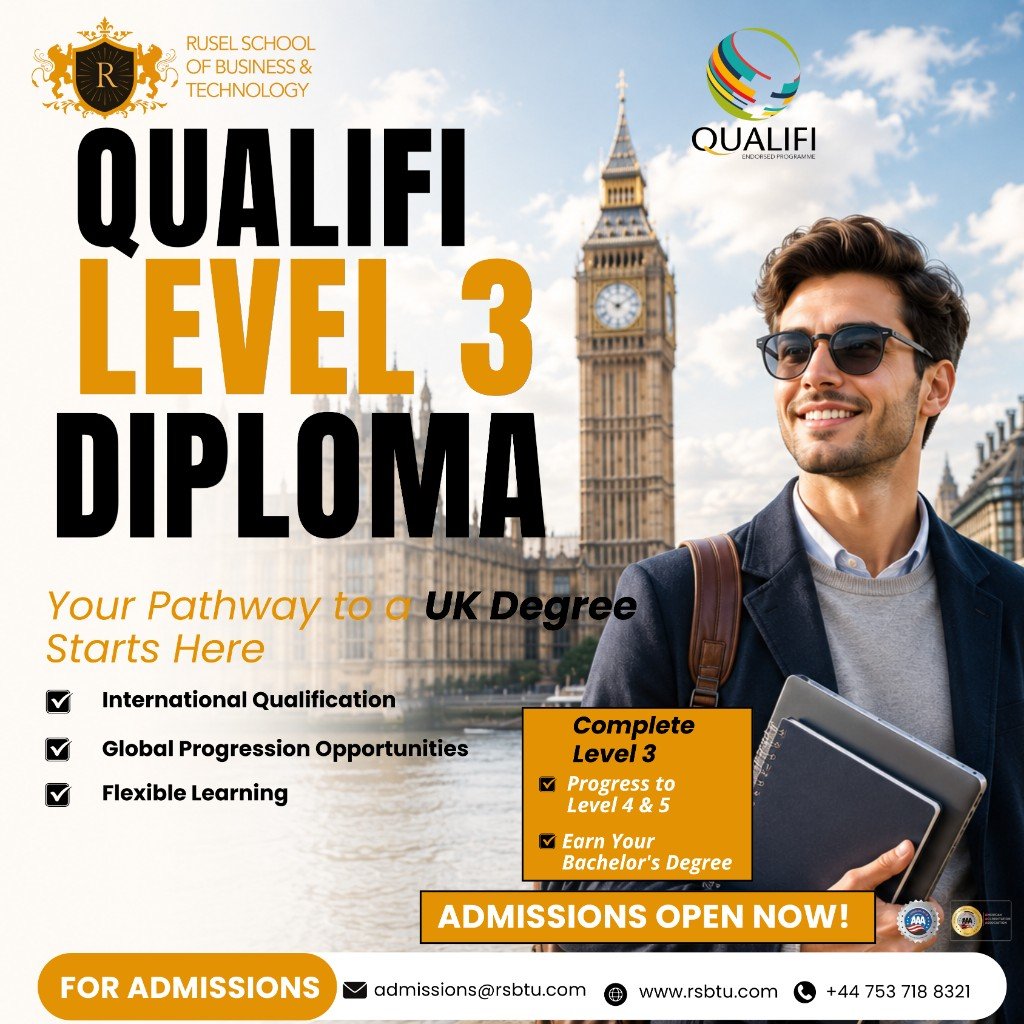 QUALIFI Level 3 Diploma — Rusel School of Business and Technology