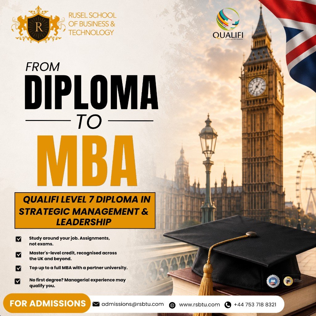Qualifi Level 7 Diploma in Strategic Management and Leadership — Rusel School of Business and Technology