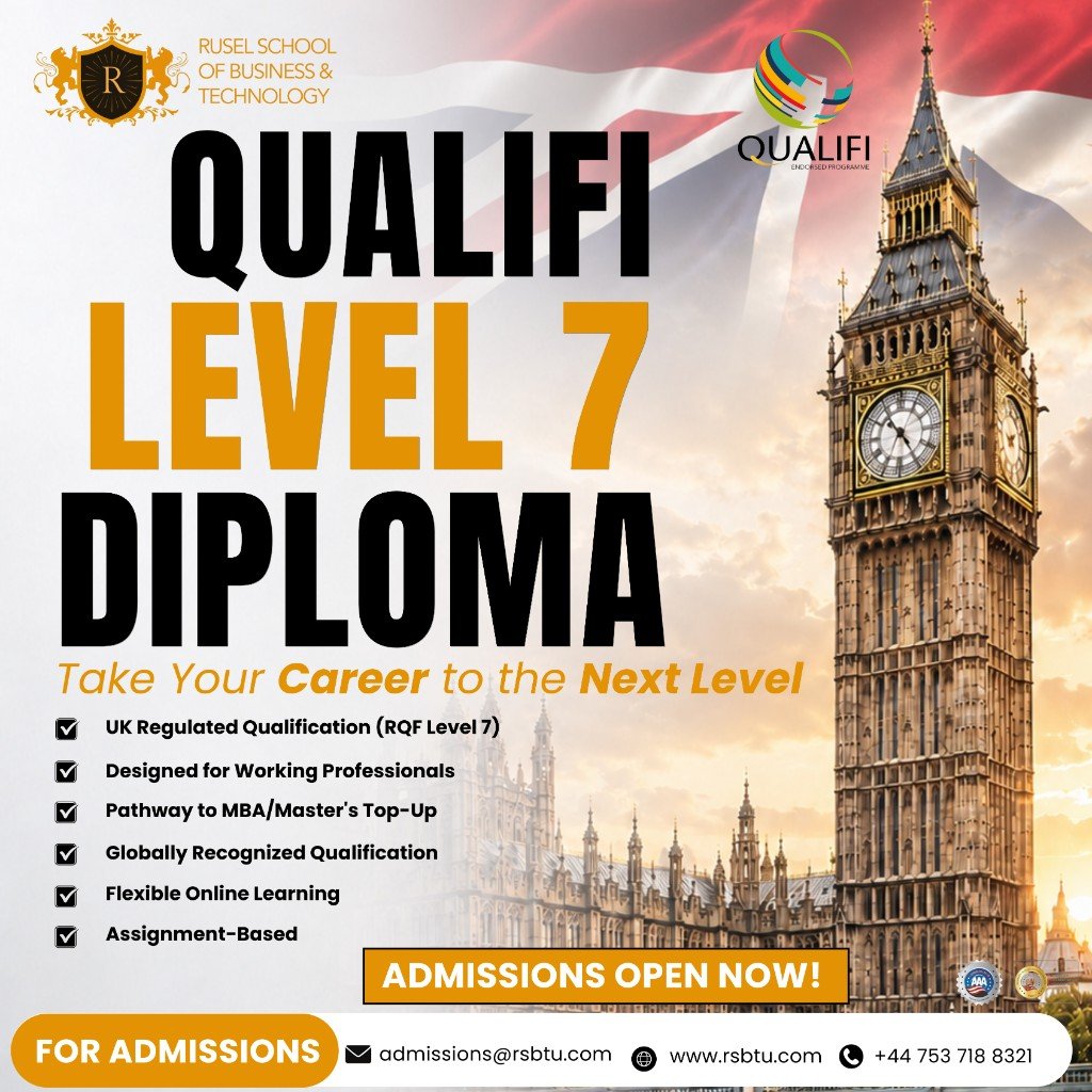 QUALIFI Level 7 Diploma — Rusel School of Business and Technology