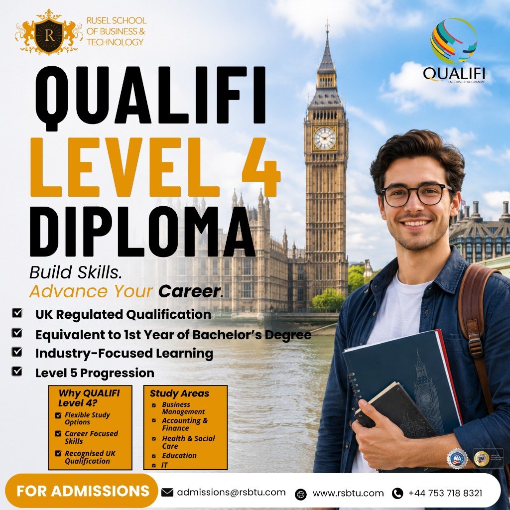 QUALIFI Level 4 Diploma — Rusel School of Business and Technology
