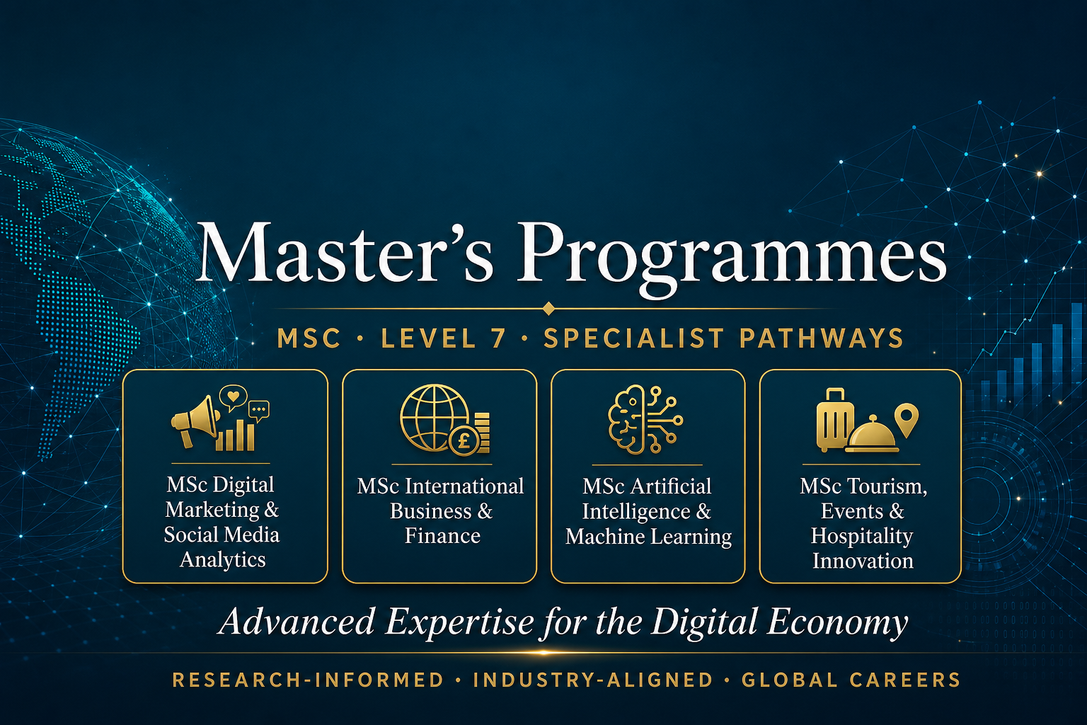 RSBT Master's Programmes — MSc in Digital Marketing, International Business, AI and Tourism