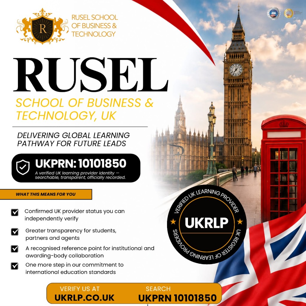 Rusel School of Business and Technology — Verified UK Learning Provider UKPRN 10101850
