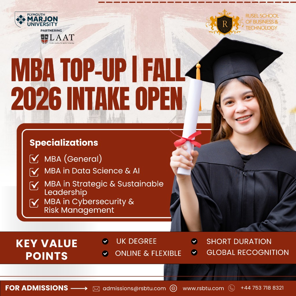 MBA Top-Up | Fall 2026 intake now open
